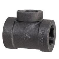 RED2T2121B 2-1/2" X 1"  Reducing Tee (2 sizes), Malleable 150#, Black